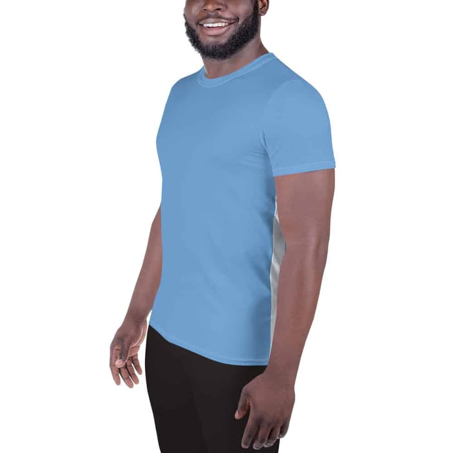 PAZFIT Men's Sports T-shirt (Midday Sky Blue) - Image 4